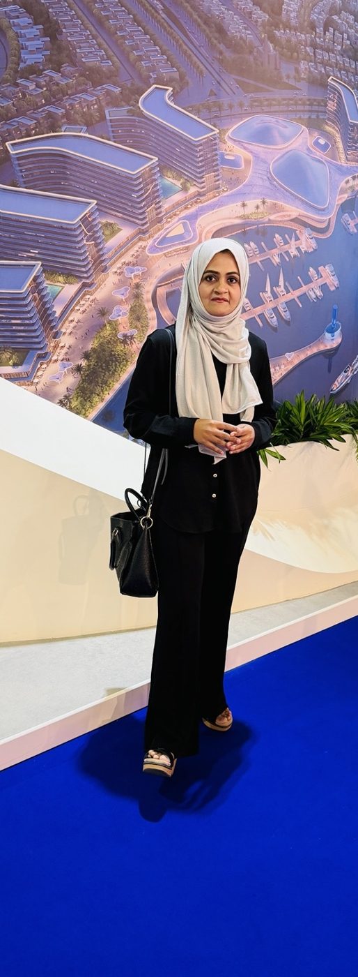 Saima Yasmin Khan at a Dubai property exhibition